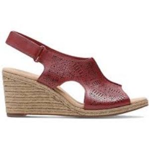 Clarks WIDE WIDTH Red Sandals